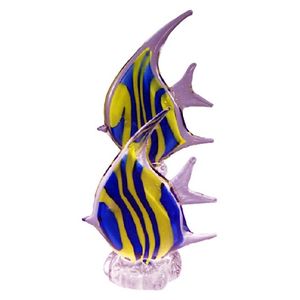 Deko Glasfigur Glasskulptur Fisch Fische im Murano-Stil
