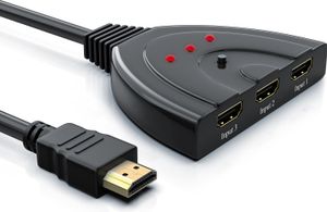 CSL 3-portový Full HD prepínač s automatickým prepínaním 3x HDMI vstupy / 3D / HDCP / CEC