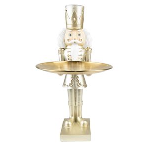 Clayre & Eef Figur Nussknacker 35 cm Goldfarbig Polyresin