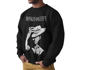 Sweatshirt Herren Pullover Bio Mischbaumwolle One Piece Logo Monkey D. Luffy Ace Lorenor Piraten Strohhut Anime Nerd Fashion