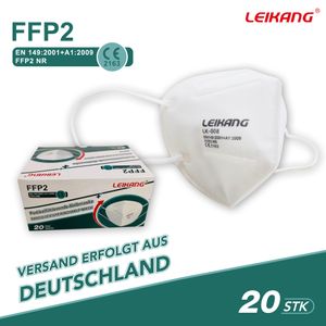20 FFP2 Maske Mundschutz Atemschutz 5 lagig Gesichtsschutz Filter