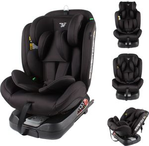 Fotelik Samochodowy Bebies First® Vento i-Size, Foteliki Samochodowe z ISOFIX, Obrotowy 360°, Grupa 0/1/2/3 (0-36 kg) - Od 40 do 150 cm - Czarny