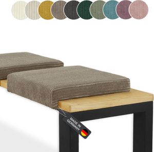 Lycce Bankauflage Klemmkissen 1 Leiste Cordstoff extra Polsterung, für Banktiefe ab 35 cm, Farbe:taupe