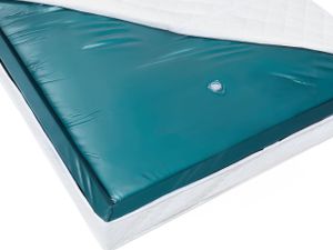 Wasserbettmatratze Blau Vinyl 140 x 200 cm Mono System Stark beruhigt Soft Side ein Wasserkern