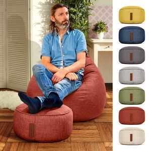 Home Linen Pouf 25 x 45 cm Rot