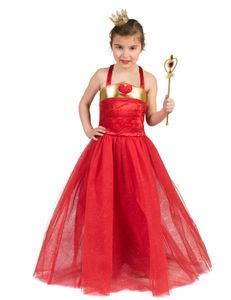 Prinzessin der Herzen-Kostüm für Mädchen Faschingskostüm rot-gold