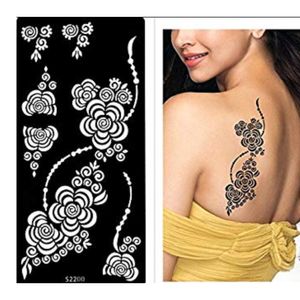 Henna Tattoo Schablone Airbrush Stencil Blumen