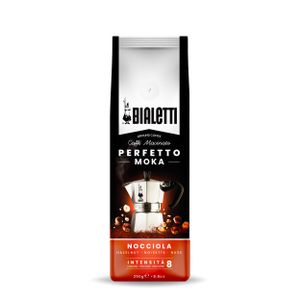 Bialetti Perfetto Moka Nocciola, Kaffee gemahlen, Röstkaffee, Intensität 8, 250 g, 96080321