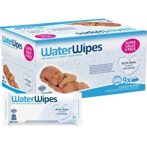 WATERWIPES Baby Wipes empfindliche Haut - Packung 9x60