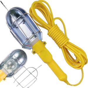 Arbeitsleuchte E27 Baulampe Werkstattleuchte Handleuchte Werkstattlampe Arbeitsstrahler mit 10m Netzkabel Lampenkabel Taschenlampe Gelb Retoo