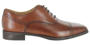 GEOX Herren U PERICLE A COGNAC braun Leder Business Halbstiefel 40