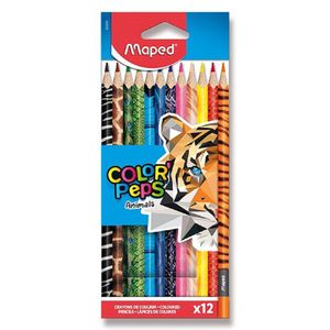 Colorpeps Zvířata tužky 12 barev MAPED