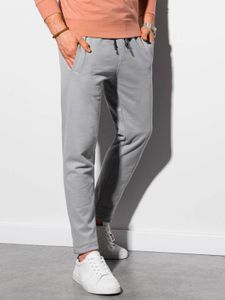 Ombre Clothing Pánské tepláky Bruno světle šedá M