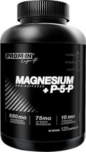 Prom-In Magnesium + P5P 120 kapslí / Magnézium (hořčík) / 100% bisglycinát hořečnatý obohacený o aktivní formu vitamínu B6