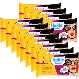 Hakle Feucht art Edition 42 Blatt - Feuchttücher, Toilettenpapier (12er Pack)