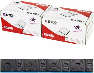 200 Streifen STIX Klebegewichte 60G (5+10G), Stahl, verzinkt, schwarz