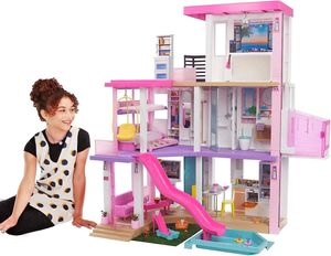 Barbie Puppenhaus Dream House 3 stöckig, (Mehrteiliges Set, Puppenhäuser, Film, 75-tlg., Puppenhaus, Barbiehaus, Puppenvilla), Puppenhaus