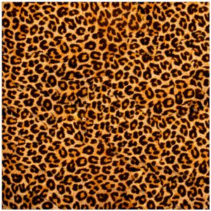Wallario Möbeldesign / Aufkleber, geeignet für Ikea Lack Tisch - Leopardenmuster  in orange schwarz in 55 x 55 cm