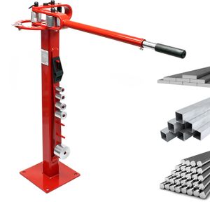 Kompaktná ohýbačka Wiltec so základňou 1250 x 255 x 975 mm, ohýbačka plochej ocele, konštrukčnej ocele, kruhovej ocele a štvorcovej ocele so 7 lisovacími matricami 25,4-76,2 mm