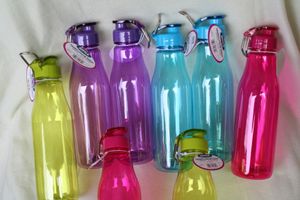 8 x Trinkflasche BPA - Frei aus Tritan 650 ml Klappverschluss Kusntstoff Kuststoffflasche Plastikflasche