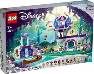 LEGO 43215 Disney Das verzauberte Baumhaus Set mit 13 Mini-Puppen, darunter Prinzessin Jasmine, Elsa und Anna, Belle, Geschenk Spielzeug für Kinder, Mädchen, Jungen ab 7 Jahren, 100 Jahre Disney