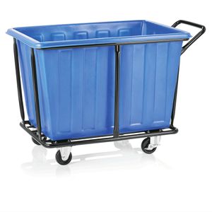 Wäschewagen/Wäschesammelwagen, Stahl, pulverbeschichtet, Wanne aus Kunststoff, 118x72x82 cm