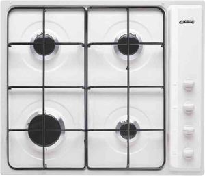 Smeg S64SB Einbau-Gaskochfeld, 60 cm, 4 Brenner, weiß