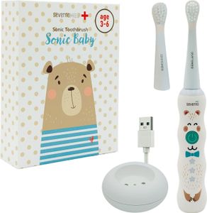 Szczoteczka soniczna elektryczna do zębów dla dzieci 3-6 lat SONIC BABY + 2 końcówki