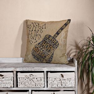 Kopfkissen 45cm Gitarre Sofakissen + Kissenfüllung 45x45 cm Polyester Sofa NEU