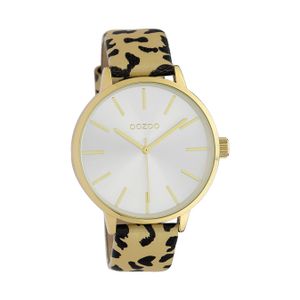 Oozoo Damen Armbanduhr Timepieces Analog Leder beige schwarz D2UOC10240