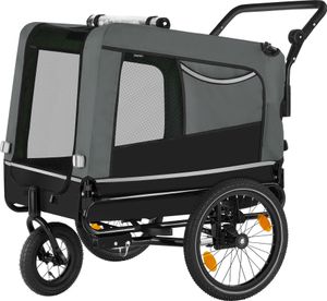 WoofRider multifunkční přívěs pro psy, skládací, do 40 kg - šedý WoofRider multifunkční přívěs pro psy, skládací, do 40 kg - šedý