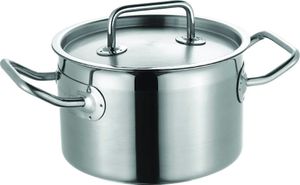 Schulte-Ufer Fleischtopf Profi-Line i, Schmortopf, Gartopf, Edelstahl, 16 cm, 2 L, 6414-16 i