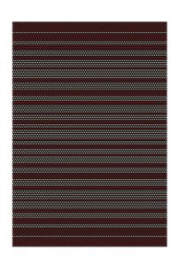 Teppich Kurzflor Ambience 8009 Schwarz / Rot / Weiß 170cm x 240cm