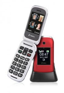 OLYMPIA Janus Senioren Mobiltelefon, große Tasten und Farbdisplay, Rot