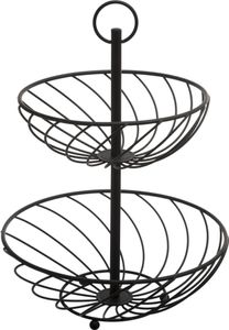 Obstkorb Etagere, 2 Ebenen, Metall, H. 30 cm
