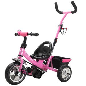 Dreirad Sicherheitsgurt abnehmbare Lenkstange Kinder Fahrrad Kleinkinder Baby