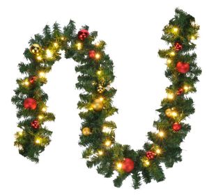 Bambelaa! Weihnachtstannengirlande grün 80 LED 5m Christbaum Kugeln