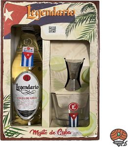 Legendario Anejo Blanco Rum Likör, Geschenkset, 40% Vol. 0,7 l Legendario Anejo Blanco Rum Likör, Geschenkset, 40% Vol. 0,7 l