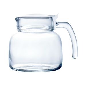 Krug Saftkrug Glaskaraffe mit Deckel 1,4L Milchkrug Kanne Wasser Saft ICETEE