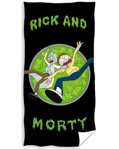 Bavlněná plážová osuška Rick and Morty - Brána do třetí dimenze
