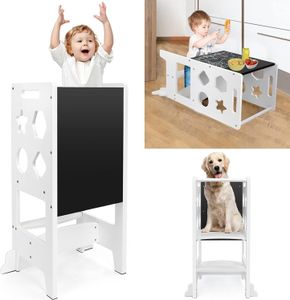 Dripex Lernturm für Kinder, Lernturm mit Brett, Tritthocker umwandelbar in Kindertisch und Stuhl, Multifunktion, Sicherheit, Hochwertiges Holz Dripex Lernturm für Kinder, Lernturm mit Brett, Tritthocker umwandelbar in Kindertisch und Stuhl, Multifunktion, Sicherheit, Hochwertiges Holz