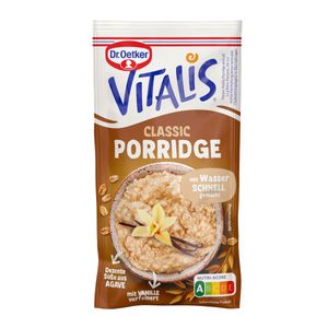 Dr. Oetker Vitalis Porridge Classic für eine warme Hafermahlzeit 58g