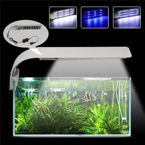 Aquarium LED Beleuchtung, LED Aquarium Licht mit Unabhängiger Schalter, Aquarium Klemmleuchte für Zierfische, Wasserpflanzen, 1W 24LEDs, Ohne Temperaturanzeige