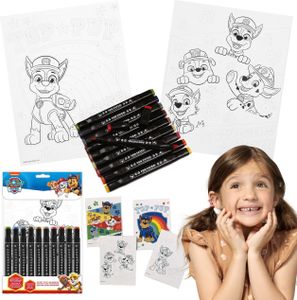 Paw Patrol Set: Malbuch mit Markern, Malen nach Zahlen