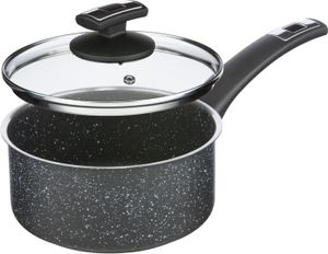 KOLIMAX - české nerezové nádobí Rendlík s rukojetí, s poklicí KOLIMAX BLACK GRANITEC 18cm, 2,0l