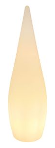 Globo Lighting Außenleuchte Kunststoff opal, weiß, IP67, mit Erdspitz zur Befestigung, ø: 240mm, H: 960mm, Kabellänge 5000mm, exkl. 1x E27 40W 230V