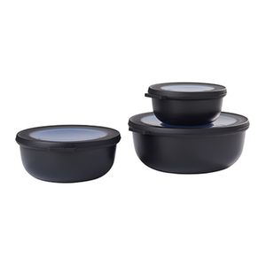 Mepal Schüssel Set Nordic Black 3-teilig (350, 750 ml und 1.25 Liter)