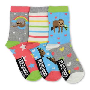 United Oddsocks Damen Socken, 3 individuelle Socken - Strümpfe, Mottomotive Sloth 37-42