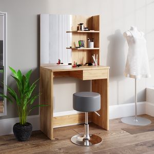 Dizajnová stolička Livinity®, 33 x 67 cm na toaletný stolík, sivá