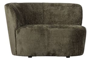 WOOOD Stone 1-Sitzer Sofa aus Samt-Stoff, Linke Ecke, Grün
